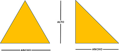 Cómo calcular el área de un triángulo